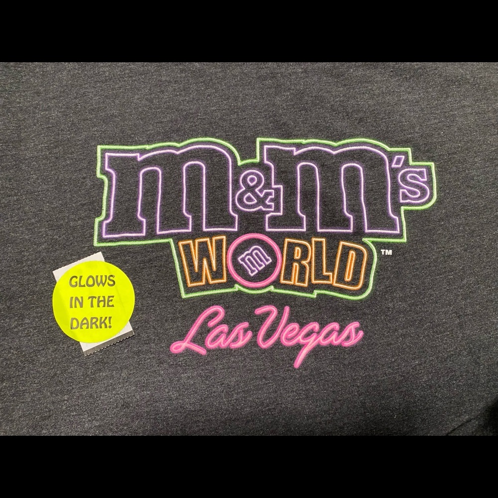 Las Vegas M&M’s World Glow in the Dark Women’s T- Shirt.